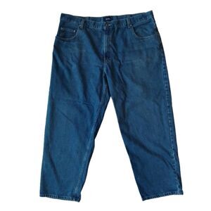 Basic Editions Medium Wash Blue Cotton Straight Leg Denim Jeans Men's Size 46X32